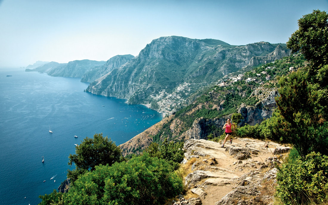 Perfect scenic trails above the Amalfi Coast perfect for guided trail running tours